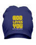 Шапка God loves you